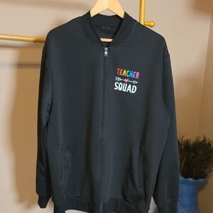 Teacher Squad Black Kids Zip-Up Jacket